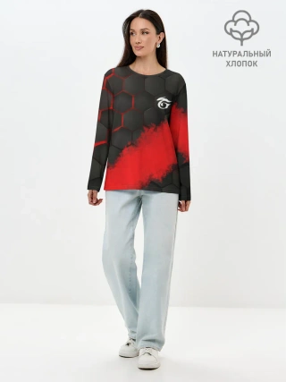 Лонгслив женский. Хлопок / GARENA RED LINE