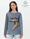 Лонгслив женский. Хлопок / Хищный динозавр | Dino
