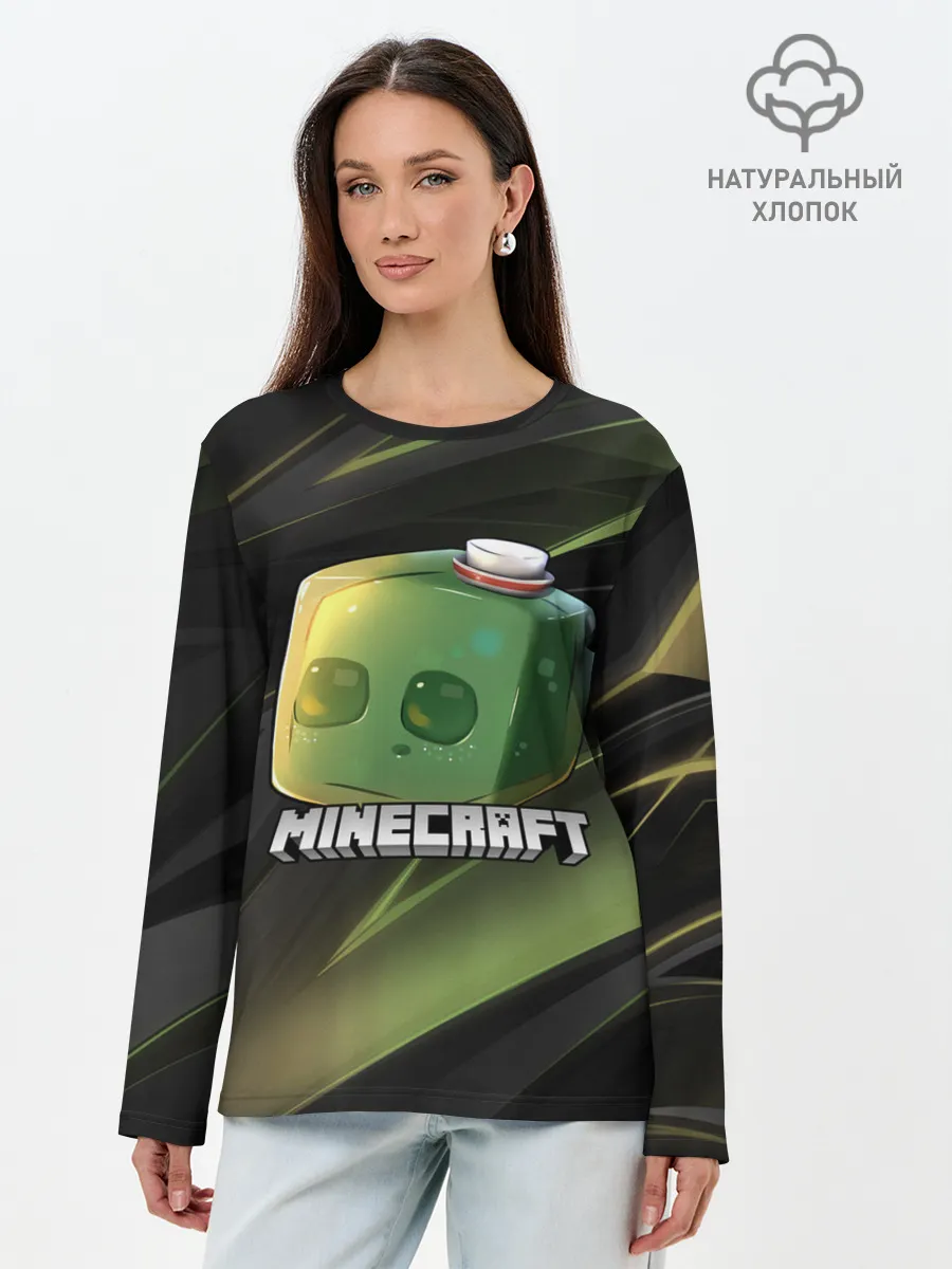 Лонгслив женский. Хлопок / MINECRAFT | МАЙНКРАФТ