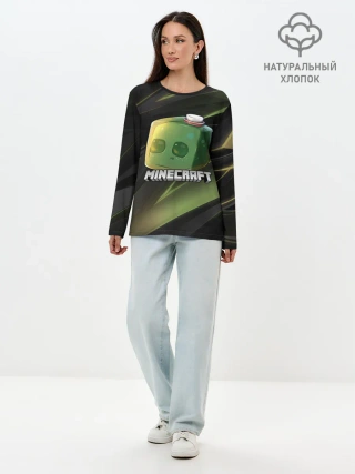 Лонгслив женский. Хлопок / MINECRAFT | МАЙНКРАФТ