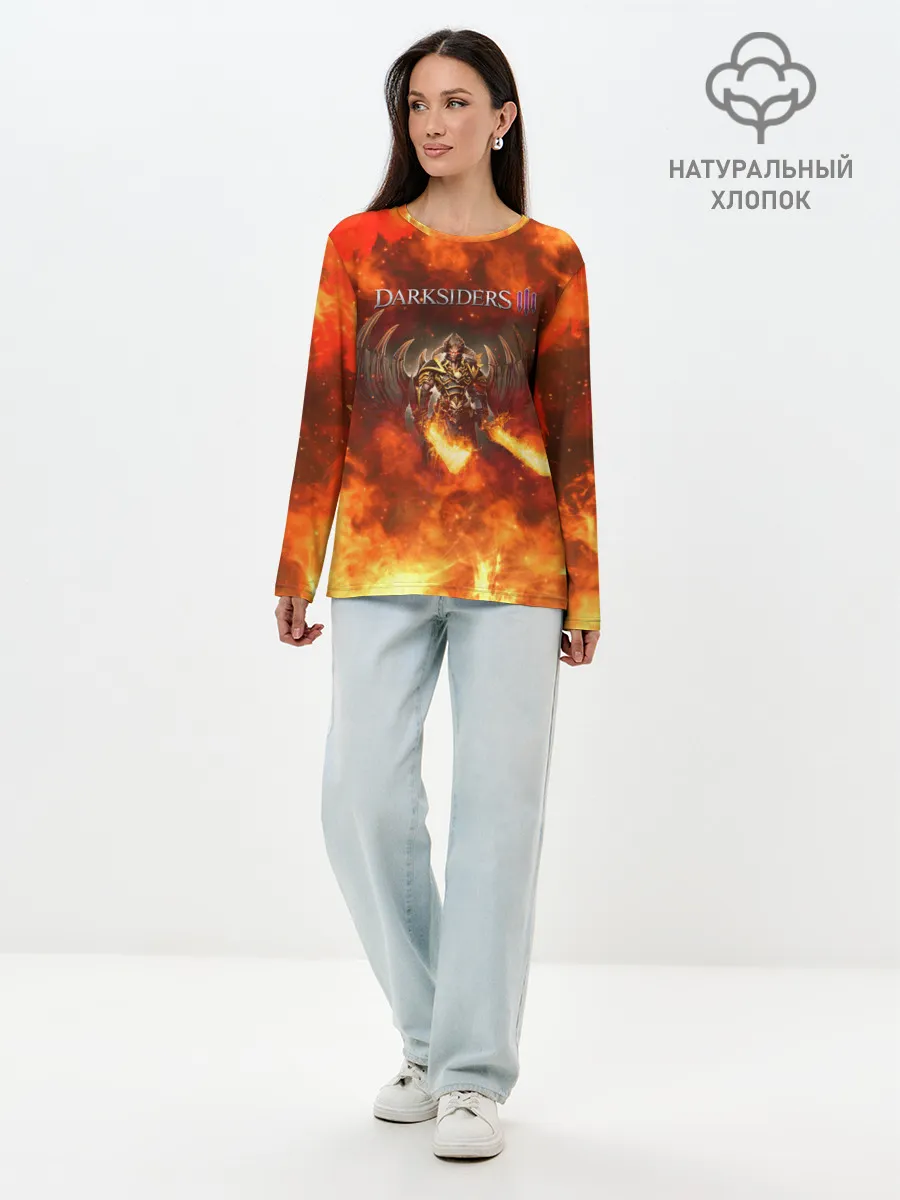 Лонгслив женский. Хлопок / Darksiders 3 | Гнев Войны 3