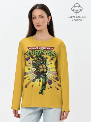 Лонгслив женский. Хлопок / Врыв Микеланджело