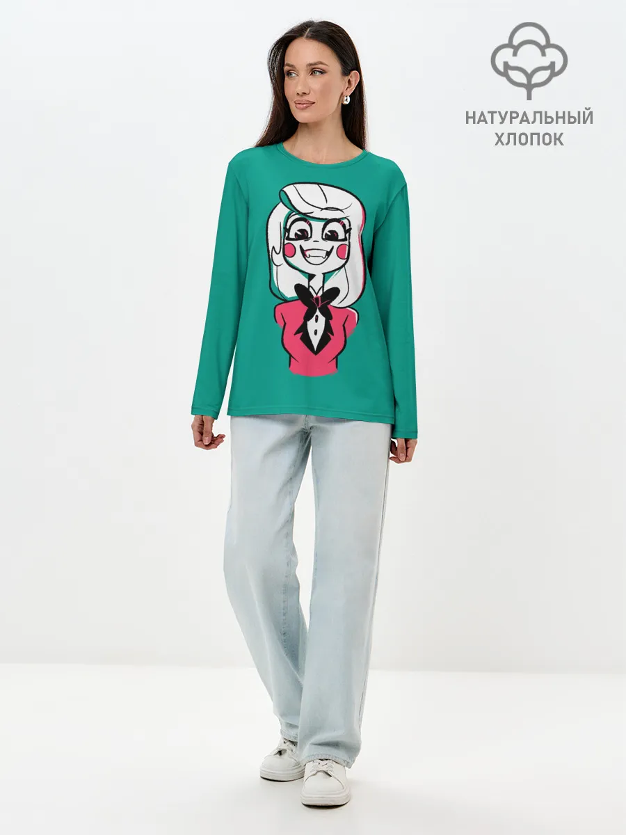 Лонгслив женский. Хлопок / Радостная Чарли