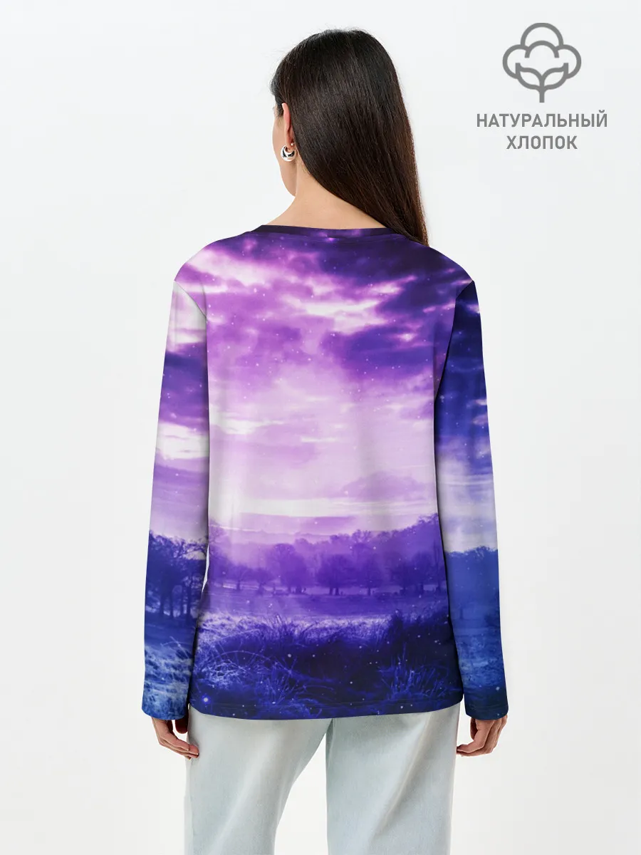 Лонгслив женский. Хлопок / ФИОЛЕТОВЫЙ РАЙ
