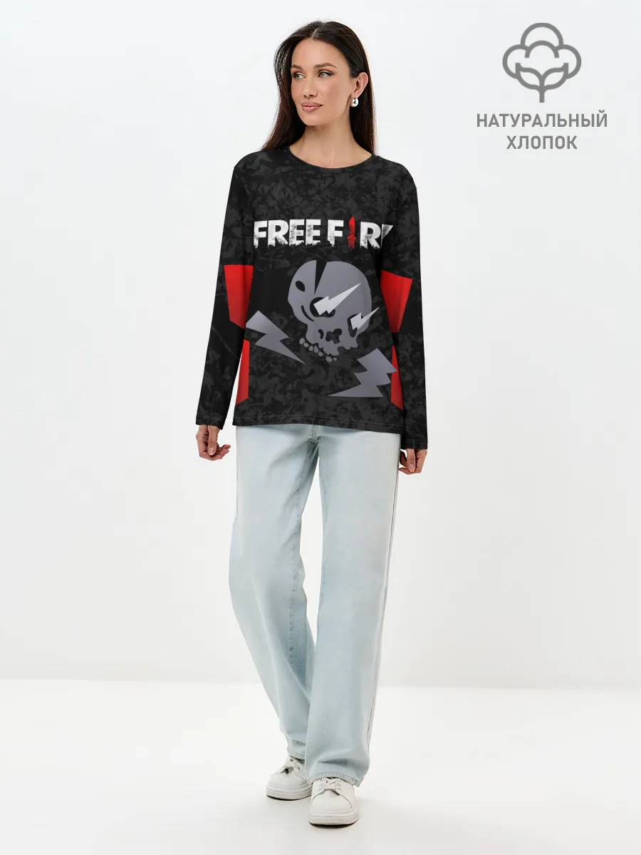 Лонгслив женский. Хлопок / FREE FIRE