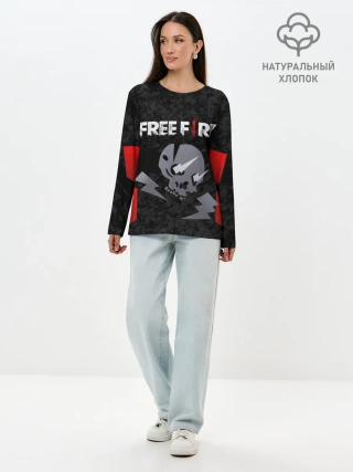 Лонгслив женский. Хлопок / FREE FIRE