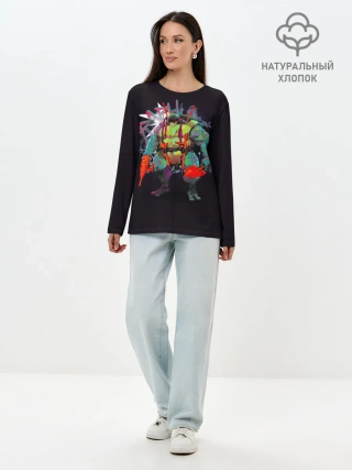Лонгслив женский. Хлопок / Злой Рафаэль