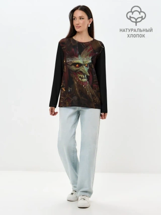Лонгслив женский. Хлопок / Darksiders | Гнев Войны