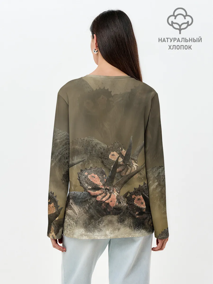 Лонгслив женский. Хлопок / Jurassic World | Мир Юрского Периода