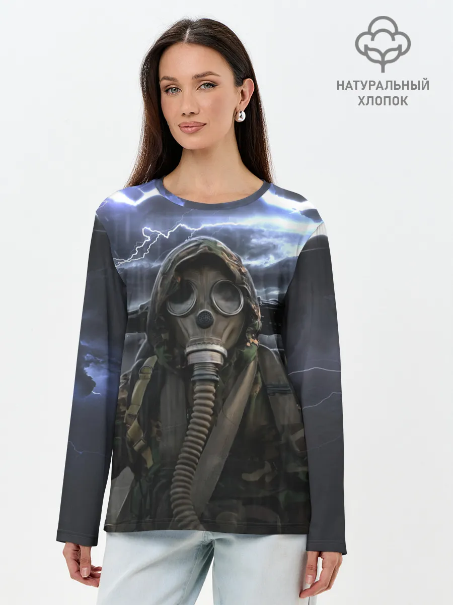 Лонгслив женский. Хлопок / S.T.A.L.K.E.R | С.Т.А.Л.К.Е.Р