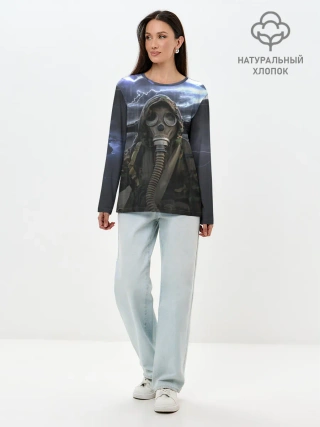 Лонгслив женский. Хлопок / S.T.A.L.K.E.R | С.Т.А.Л.К.Е.Р