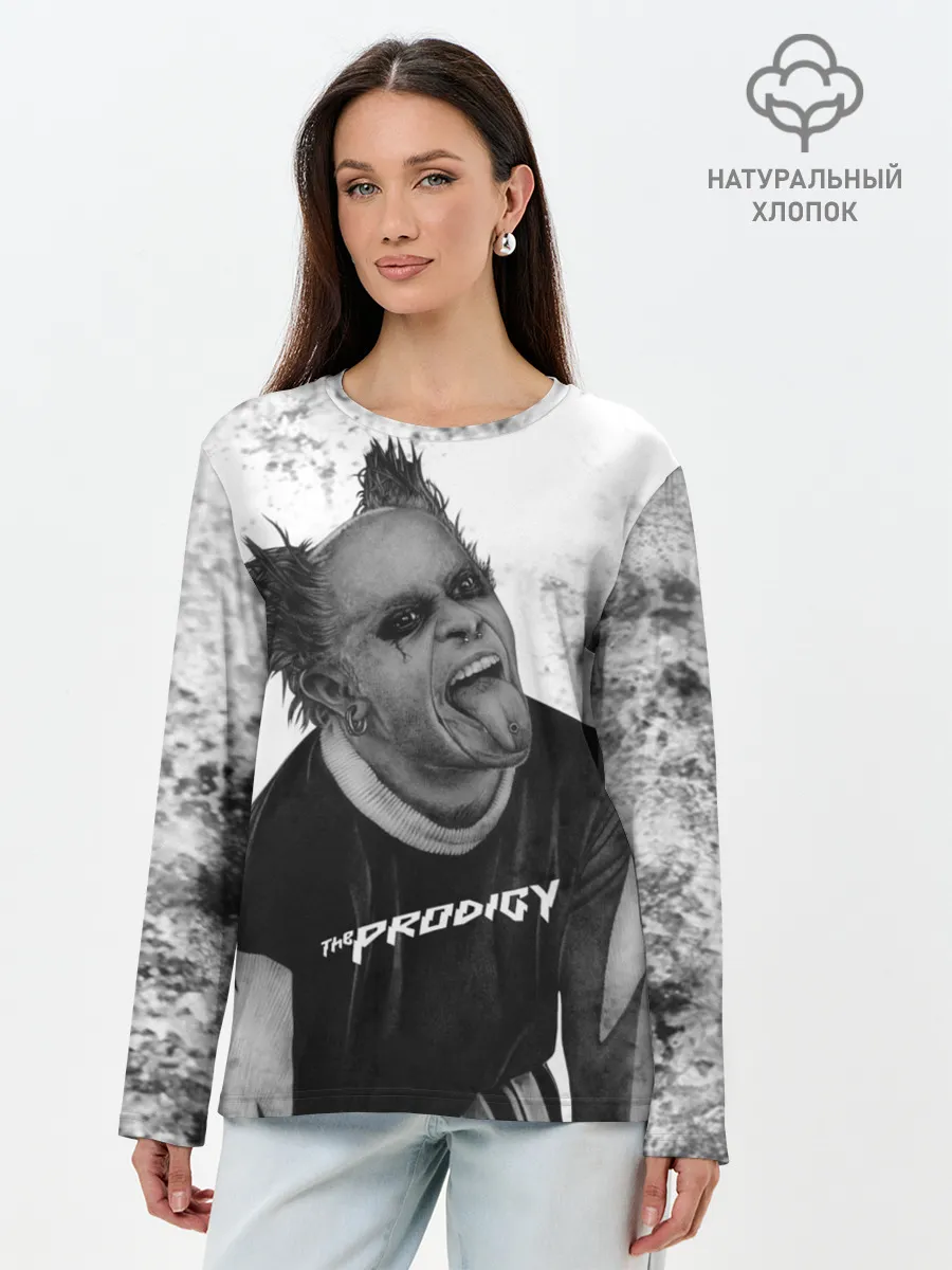 Лонгслив женский. Хлопок / THE PRODIGY | ПРОДИДЖИ