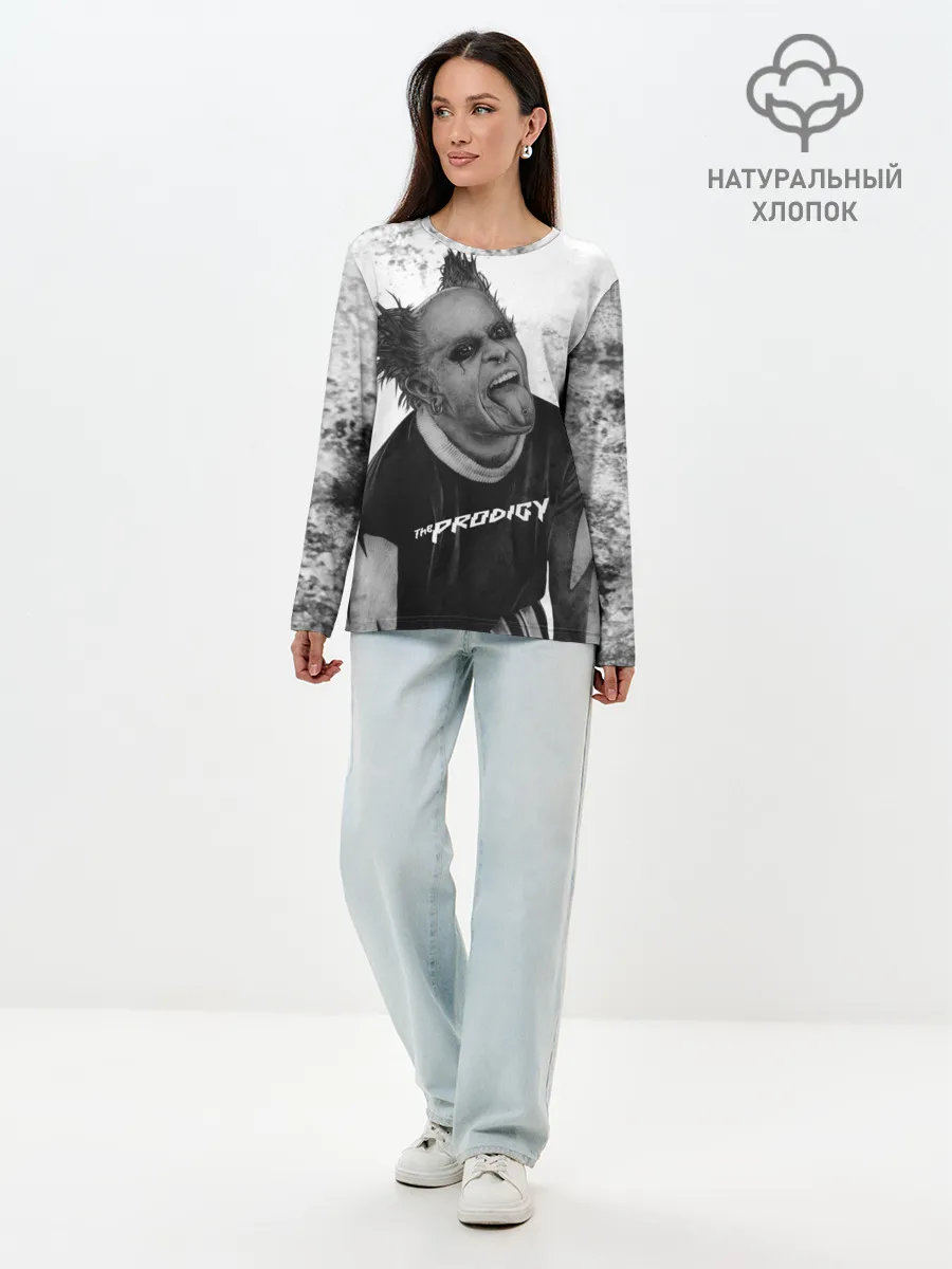 Лонгслив женский. Хлопок / THE PRODIGY | ПРОДИДЖИ