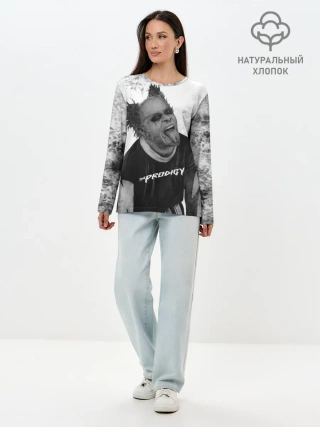 Лонгслив женский. Хлопок / THE PRODIGY | ПРОДИДЖИ
