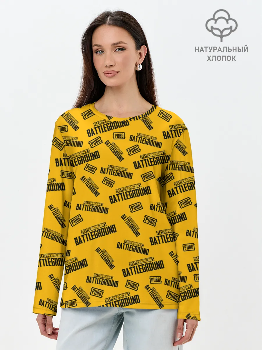 Лонгслив женский. Хлопок / PUBG | ПАБГ