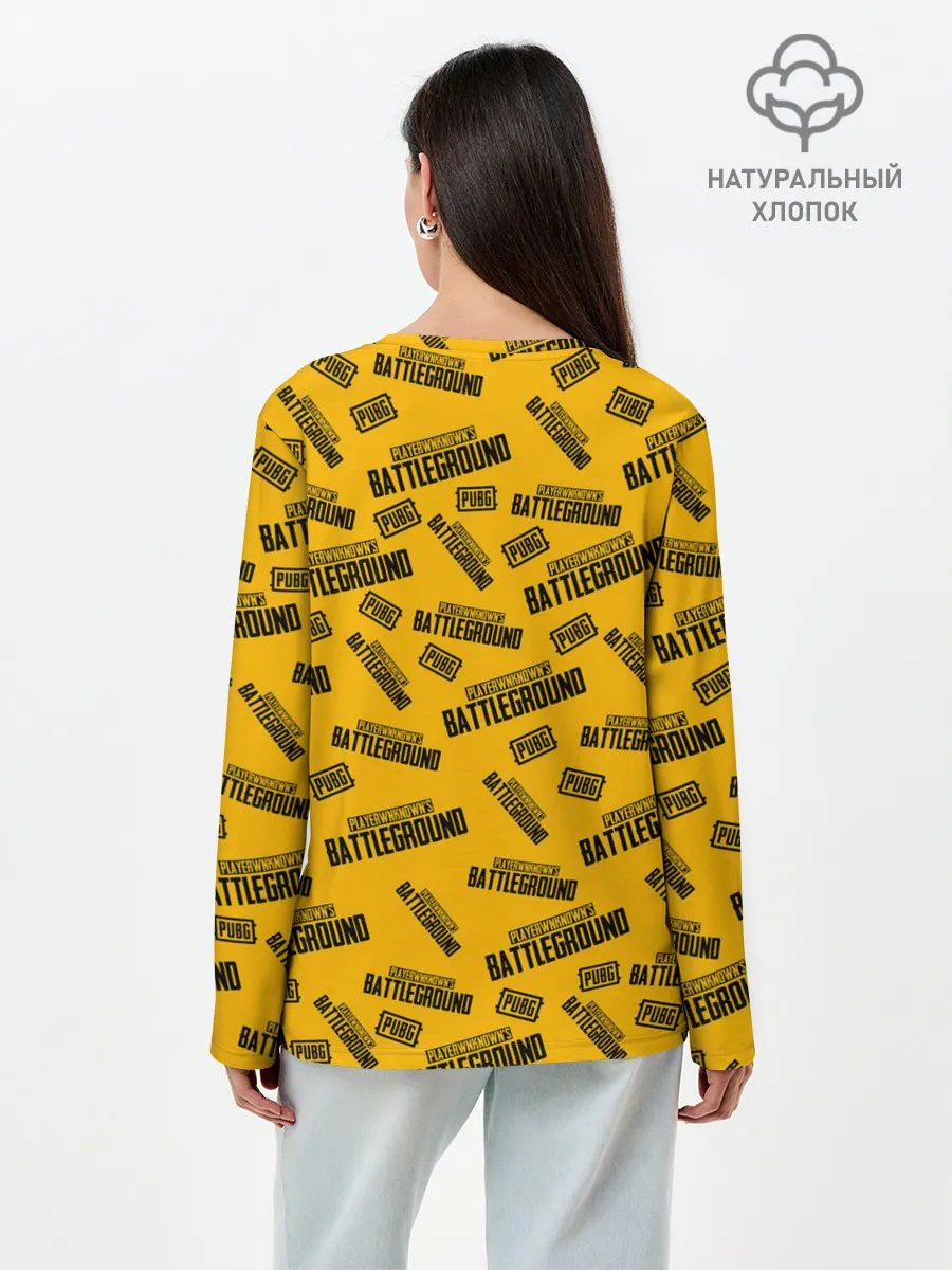 Лонгслив женский. Хлопок / PUBG | ПАБГ