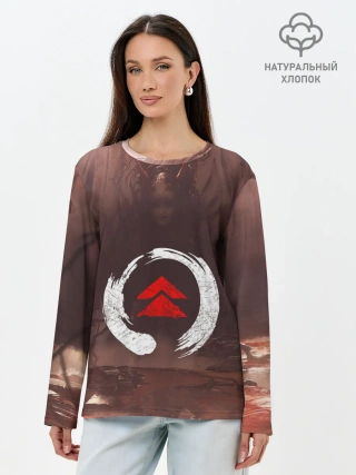 Лонгслив женский. Хлопок / Demon Tsushima | Демон