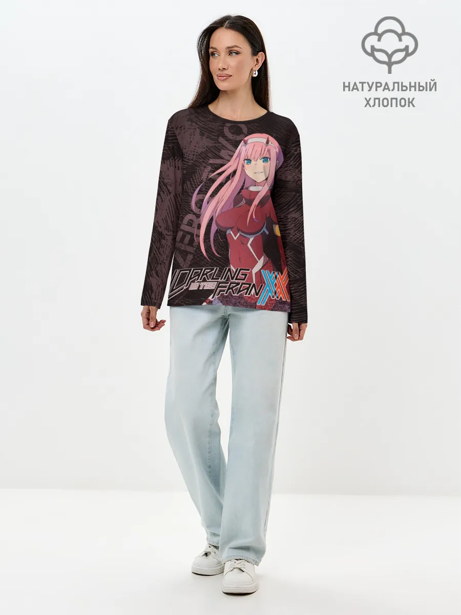 Лонгслив женский. Хлопок / Zero Two Любимый во Франксе