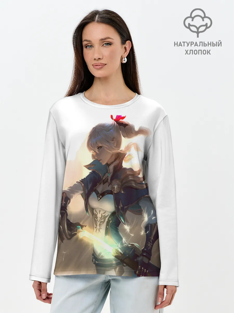 Лонгслив женский. Хлопок / GENSHIN IMPACT ДЕВУШКА