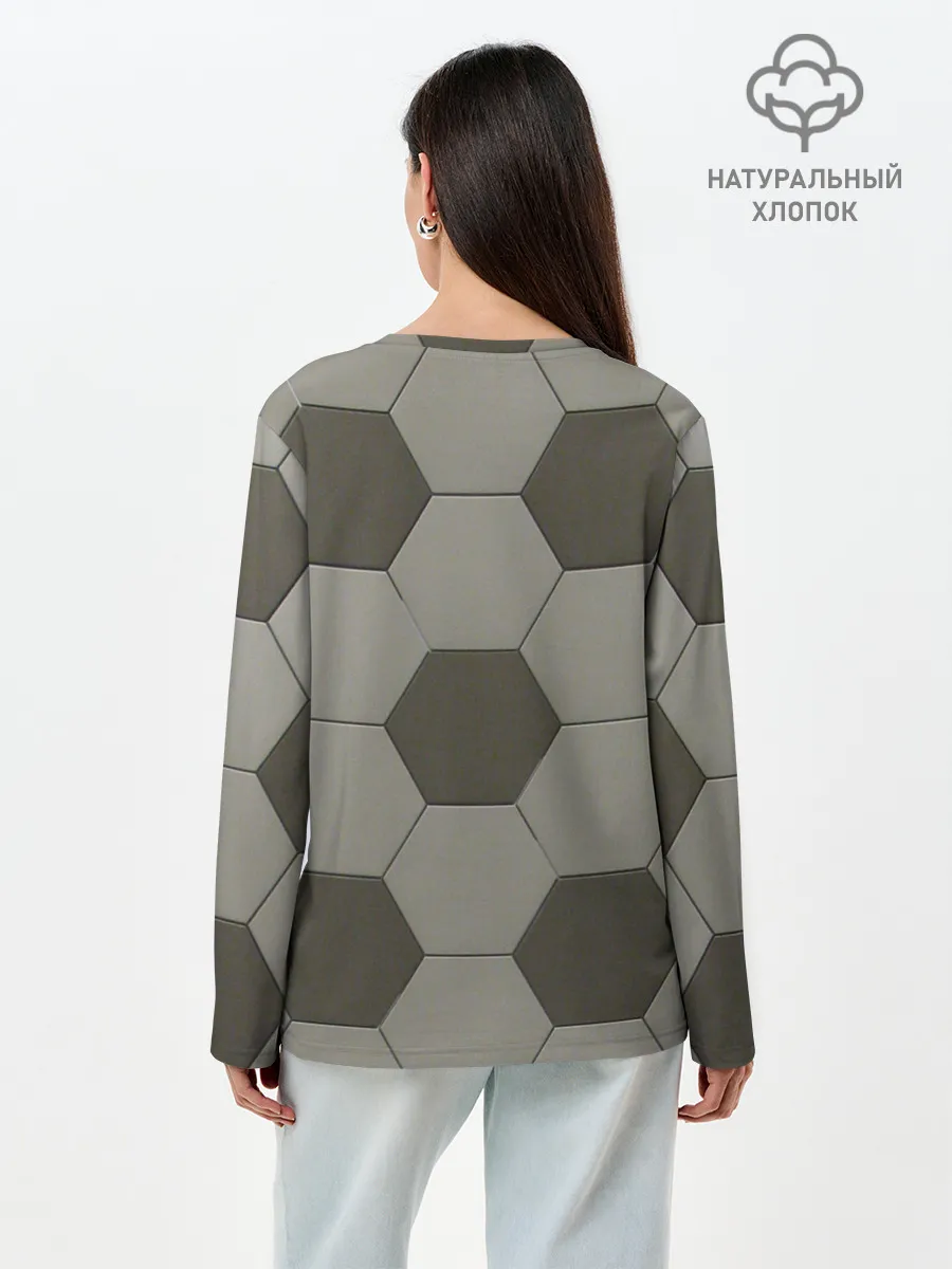 Лонгслив женский. Хлопок / ФУТБОЛЬНЫЙ МЯЧ