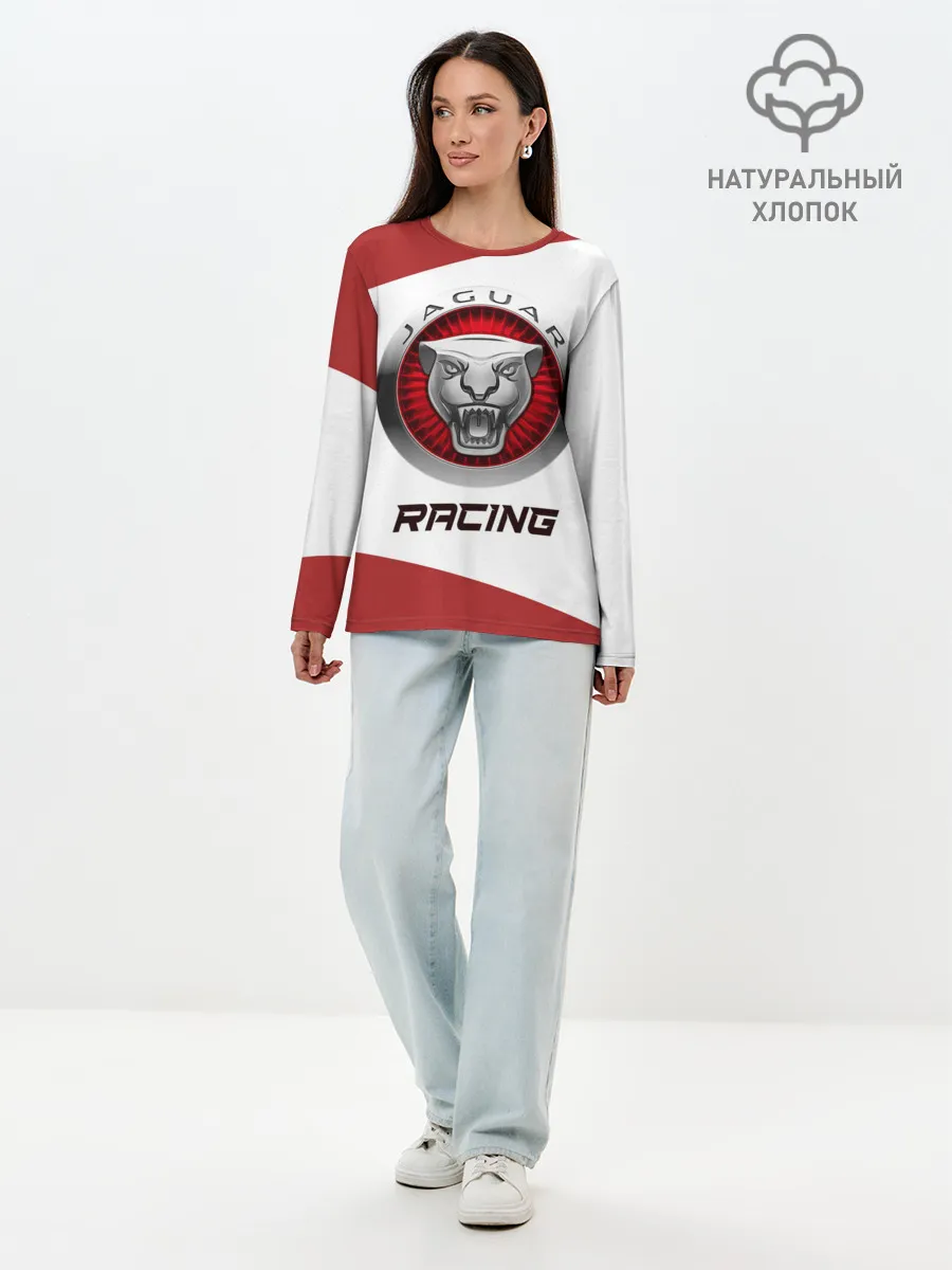 Лонгслив женский. Хлопок / Ягуар - Racing