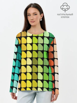 Лонгслив женский. Хлопок / Палитра