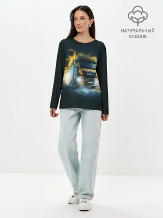 Лонгслив женский. Хлопок / Man Leon