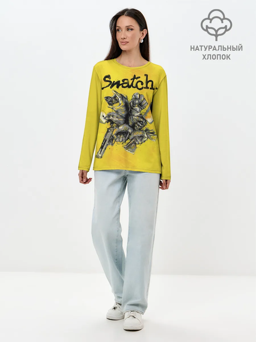 Лонгслив женский. Хлопок / Большой куш. Snatch