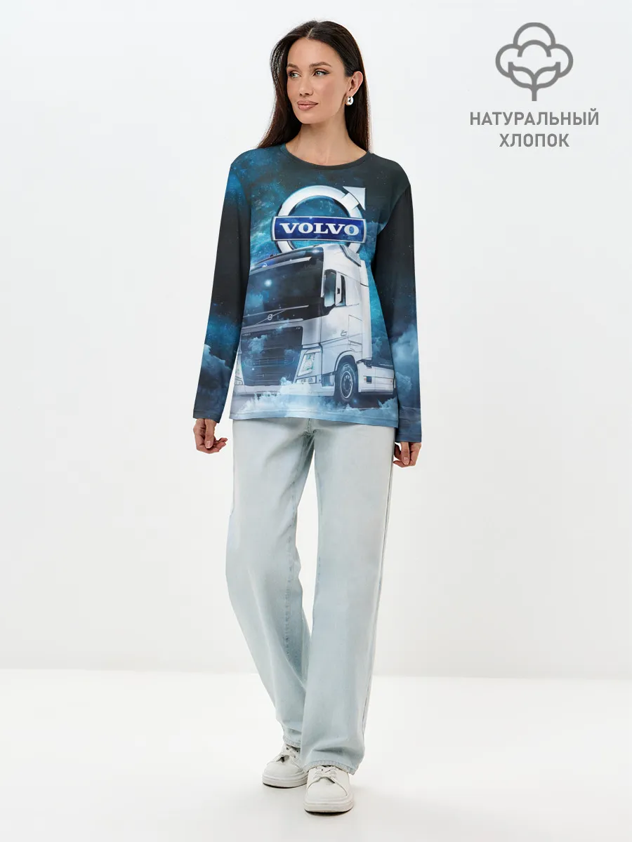 Лонгслив женский. Хлопок / Volvo truck