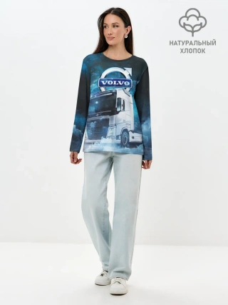 Лонгслив женский. Хлопок / Volvo truck