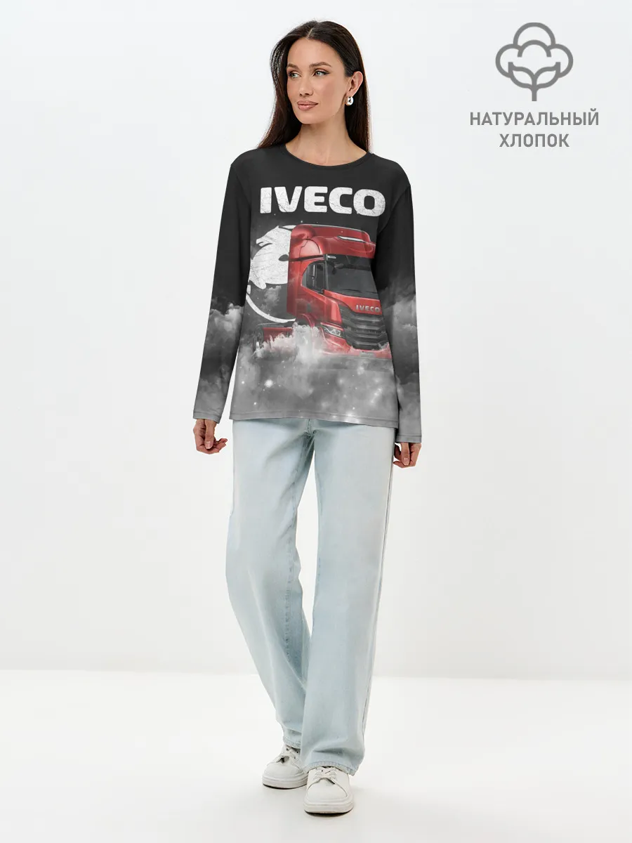 Лонгслив женский. Хлопок / Iveco truck
