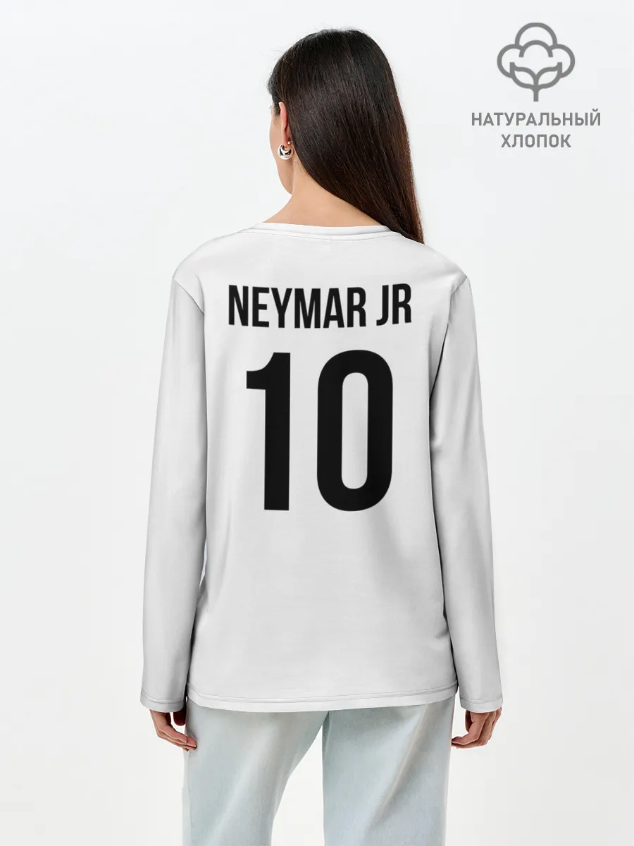 Лонгслив женский. Хлопок / Неймар ПСЖ