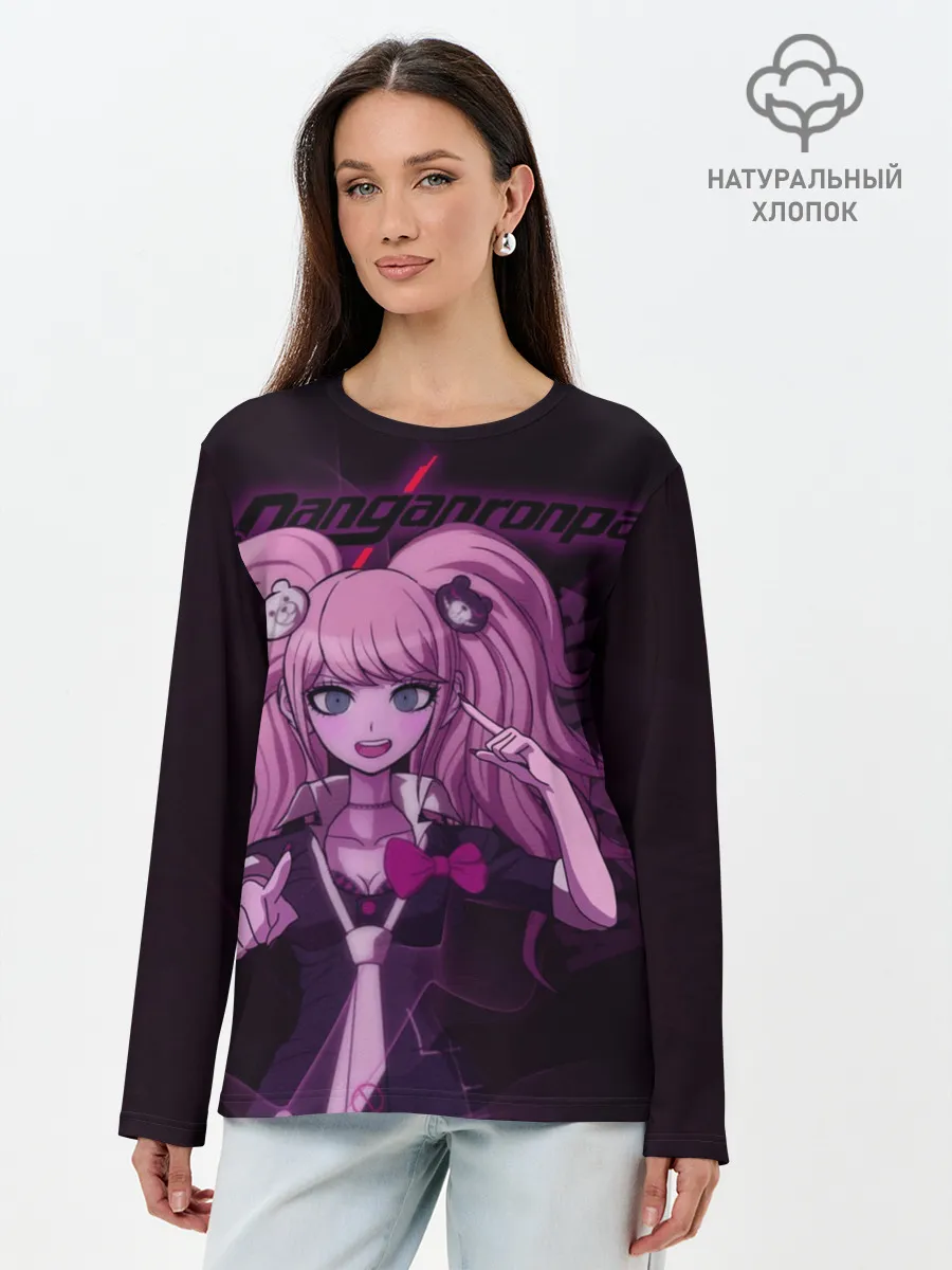 Лонгслив женский. Хлопок / Джунко Эношима Данганронпа