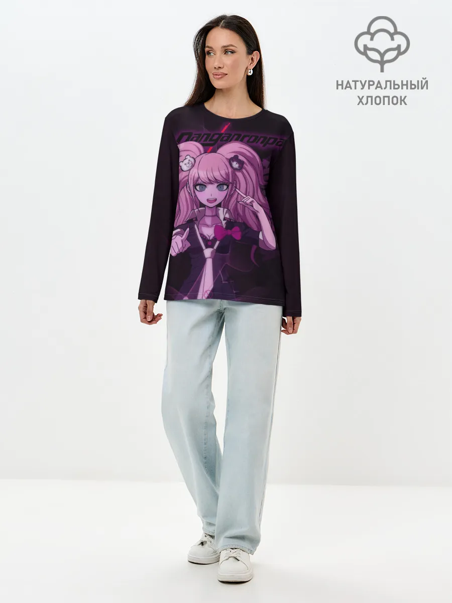Лонгслив женский. Хлопок / Джунко Эношима Данганронпа