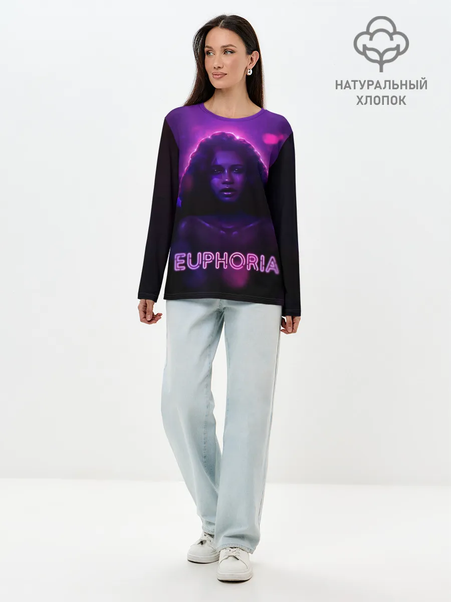 Лонгслив женский. Хлопок / Ру Беннет