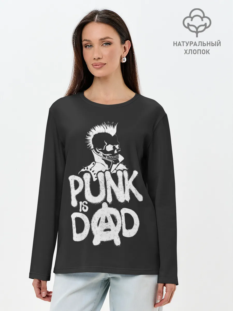 Лонгслив женский. Хлопок / Граффити Панки