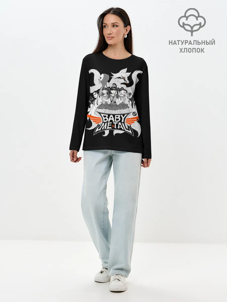 Лонгслив женский. Хлопок / Команда Метал Крошек