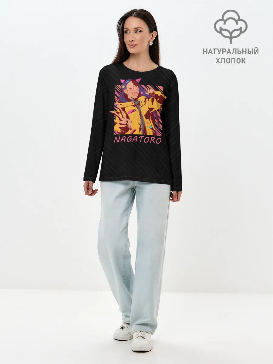 Лонгслив женский. Хлопок / Хаясэ Нагаторо урбан