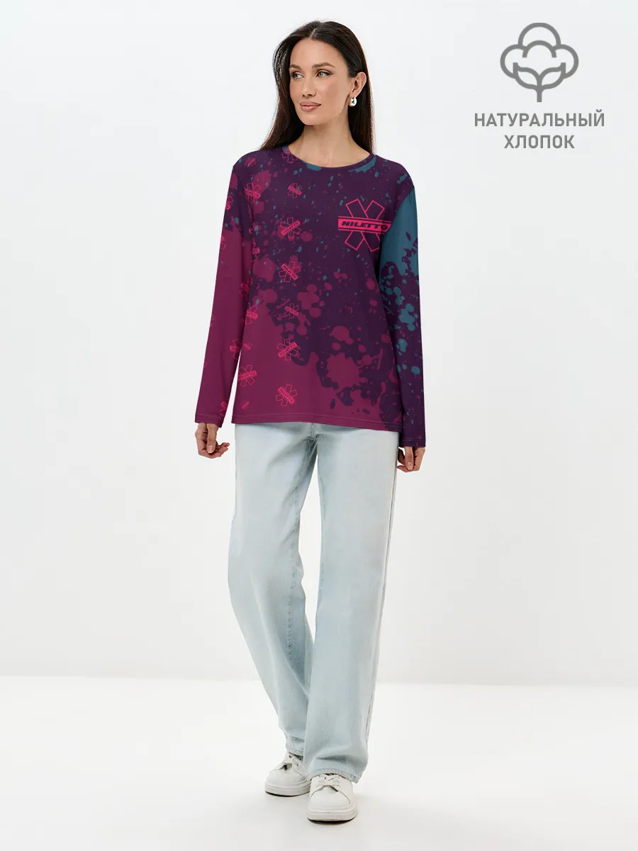 Лонгслив женский. Хлопок / Niletto - Splash