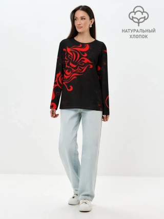 Лонгслив женский. Хлопок / КАЗУТОРА ХАНЕМИЯ | ВАЛЬХАЛЛА