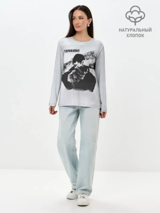 Лонгслив женский. Хлопок / Тараканы! Страх и ненависть