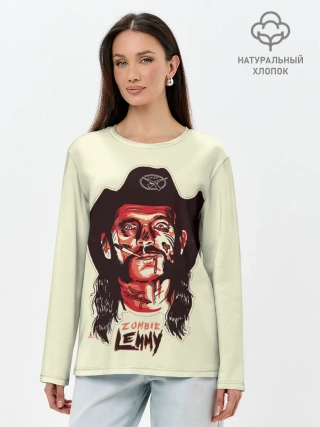 Лонгслив женский. Хлопок / Zombie Lemmy