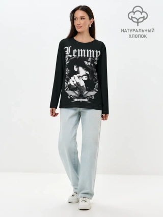Лонгслив женский. Хлопок / RIP Lemmy