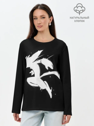 Лонгслив женский. Хлопок / Ori | Дух леса