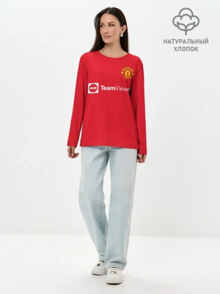 Лонгслив женский. Хлопок / Роналду Манчестер Юнайтед
