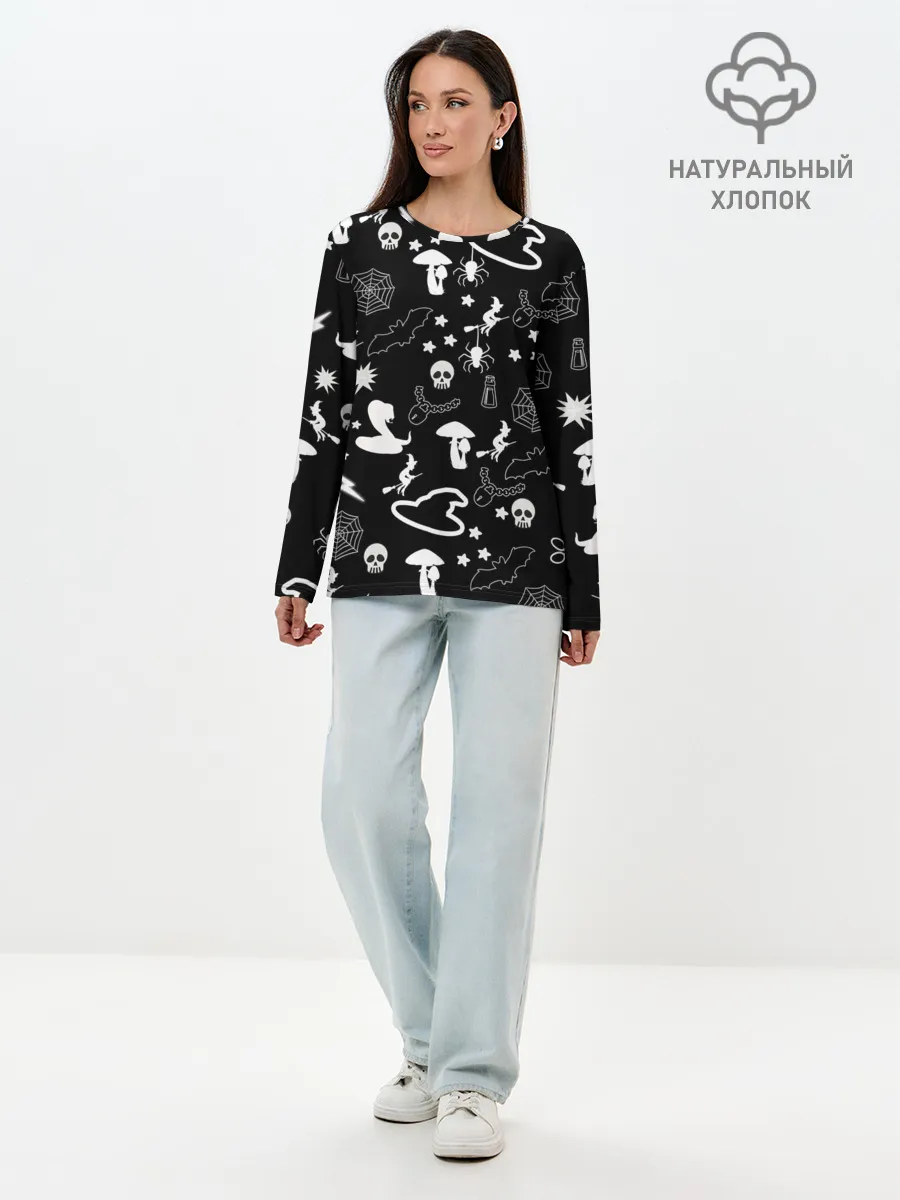 Лонгслив женский. Хлопок / Вальпургиева ночь | Inventory