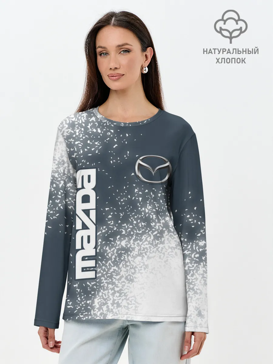 Лонгслив женский. Хлопок / Мазда - Спрей
