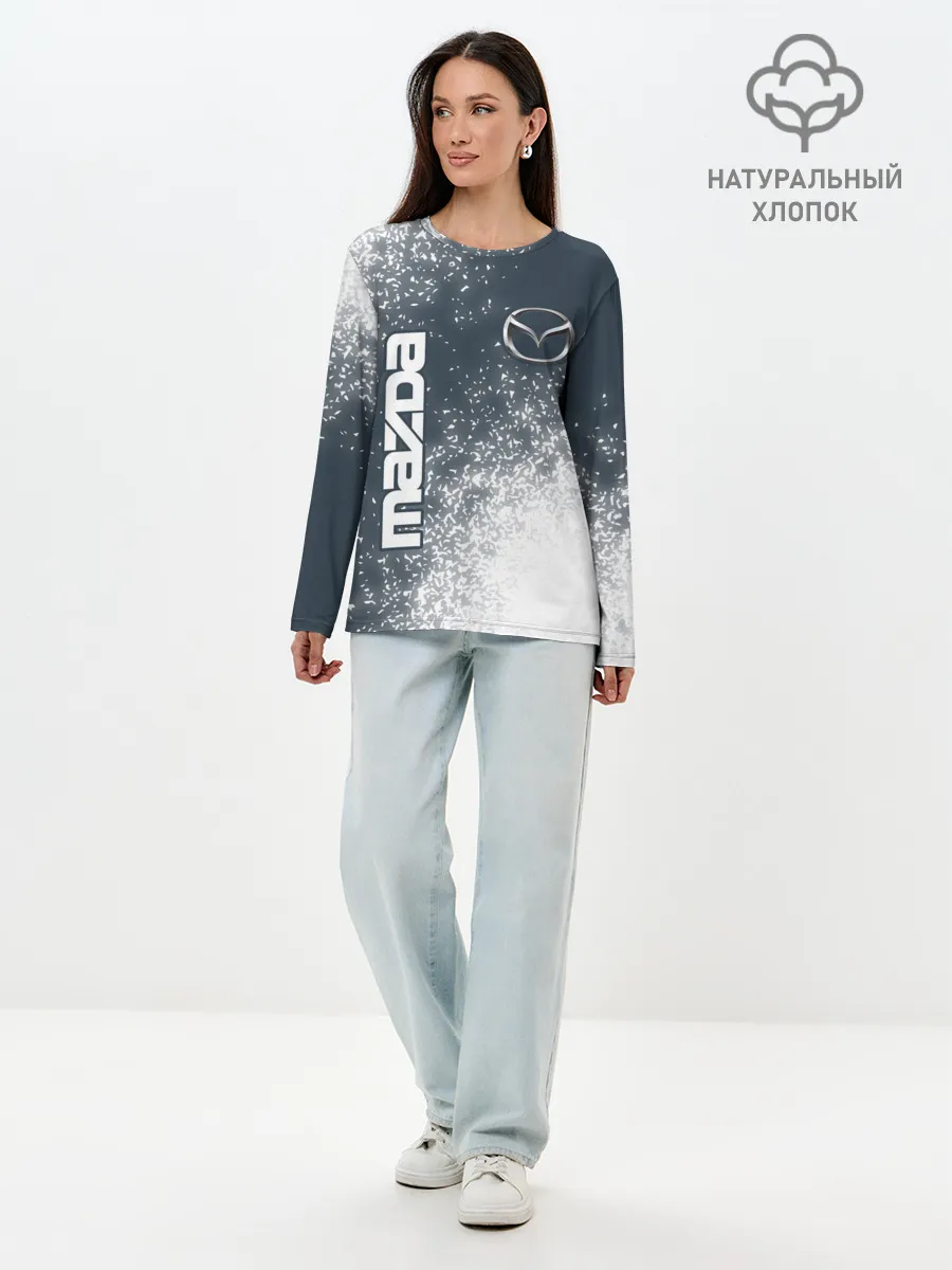 Лонгслив женский. Хлопок / Мазда - Спрей