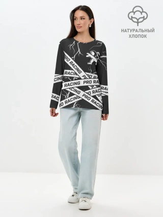 Лонгслив женский. Хлопок / Peugeot - Racing