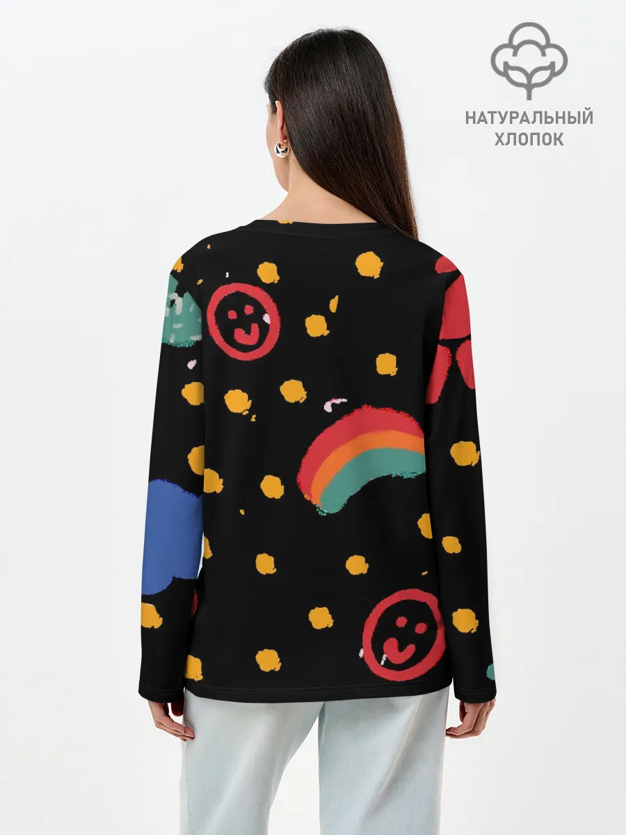 Лонгслив женский. Хлопок / беззаботное детство